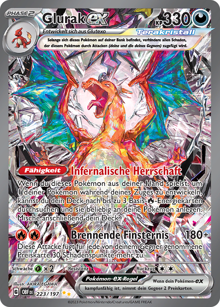 Glurak ex Pokémon-Karte